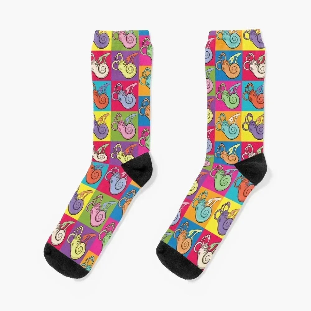 

Inner Ear Anatomy Colorful Illustration (NoLabels) Socks floor cartoon funny gifts winter thermal Socks Female Men's