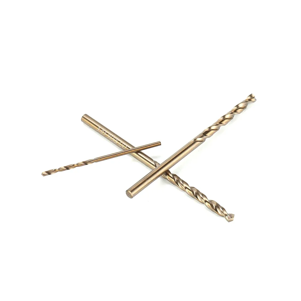 10pcs Drill Bit Set HSS 5% For M35 Cobalt For Stainless Steel And Hard Metals Sizes 1mm .5mm 2mm 2.5mm 3mm With Split Point Tips