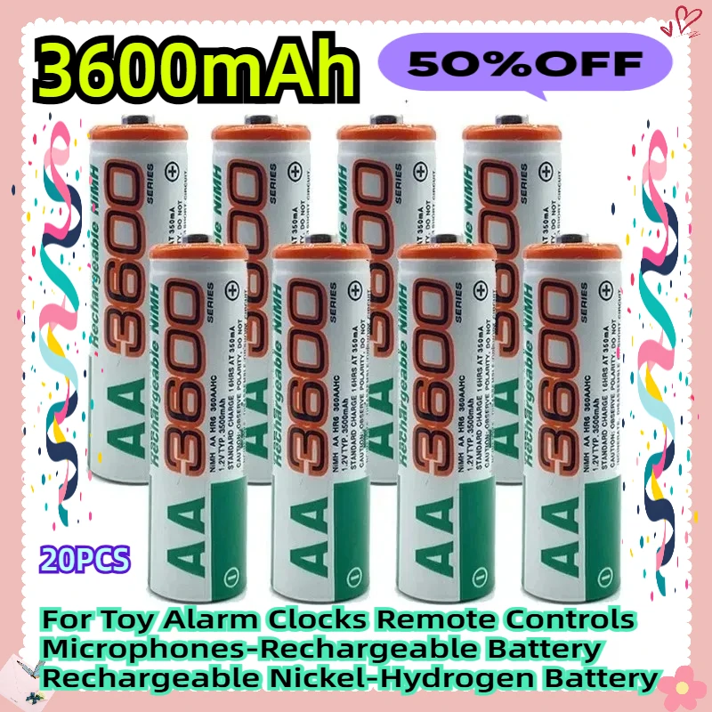

For Toy Alarm Clocks Remote Controls Microphones-Rechargeable Battery 3600mAh Rechargeable Nickel-Hydrogen Battery