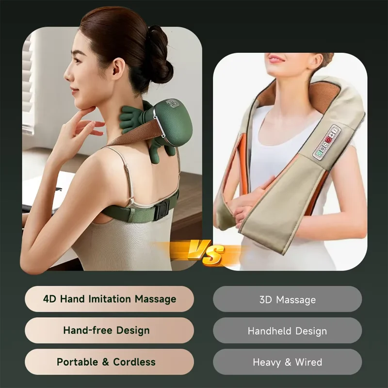 New neck and shoulder body relaxation massager wireless shoulder and back kneading massage trapezius muscle neck massage