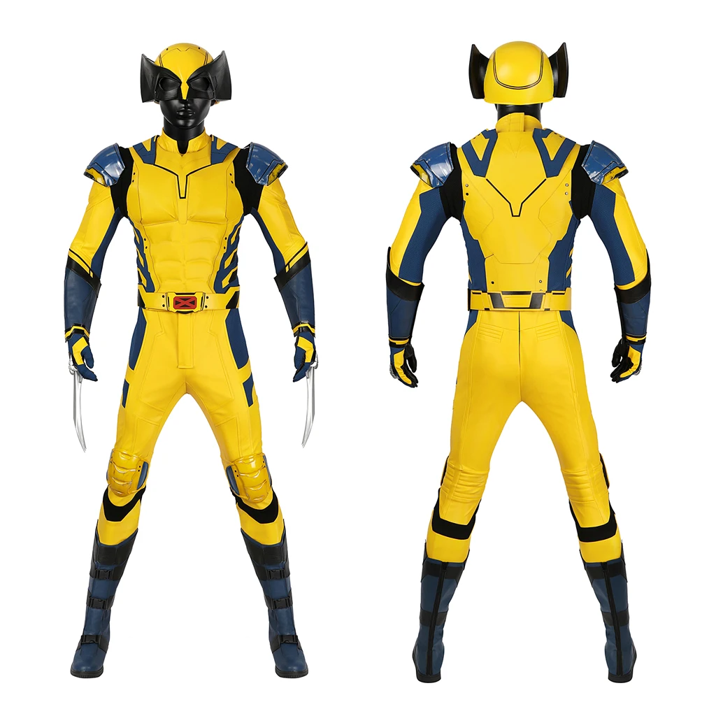 James Howlett Cosplay Costume Dead3 Logan Yellow Armour Outfit High Quality Superhero Battle Suit Male Halloween Carnival Outfit