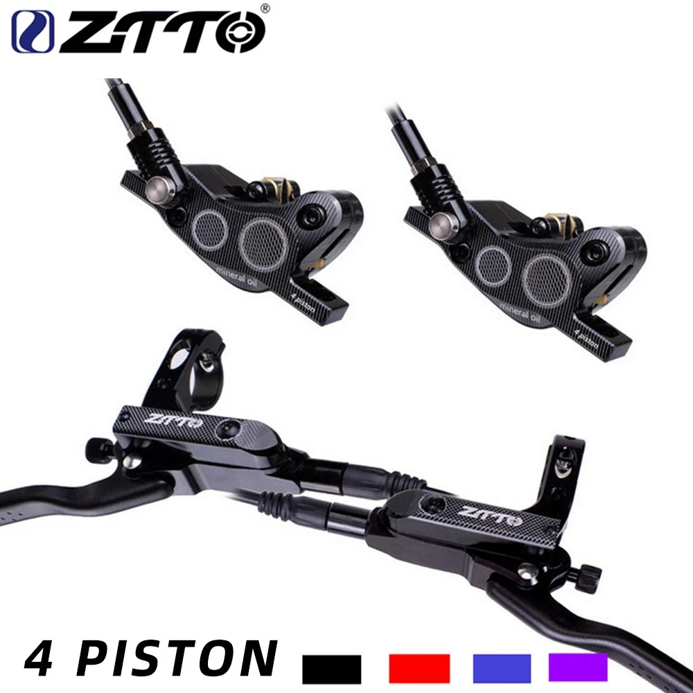 ZTTO MTB 4 Piston Hydraulic Disc Brake M840 With Cooling Full Meatal Pad CNC Tech Mineral Oil For AM Enduro Bicycle E4 ZEE M8120