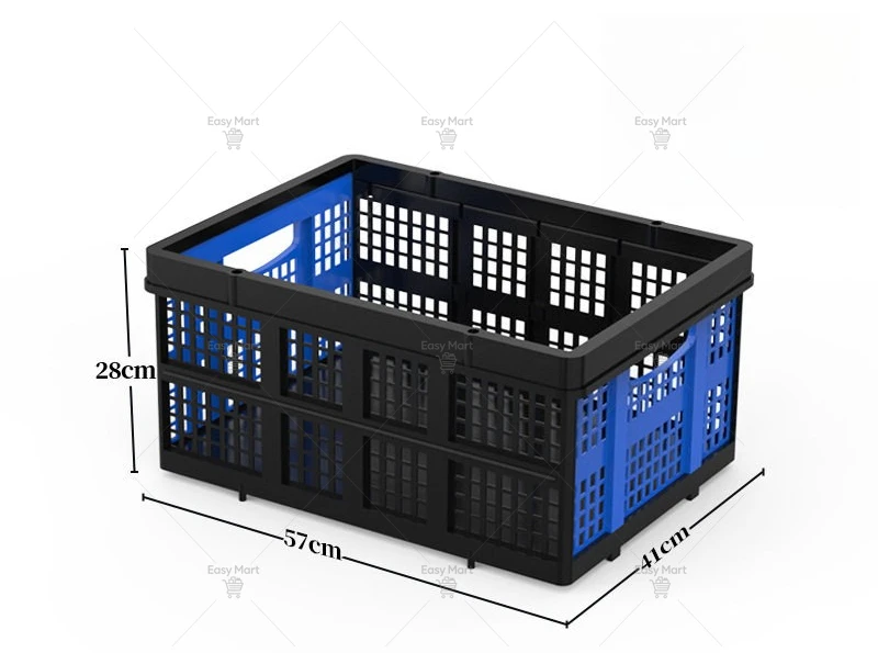 Multi Use Functional Collapsible Shopping Carts 2-Tier Collapsible Shopping Cart with Baskets Carritor