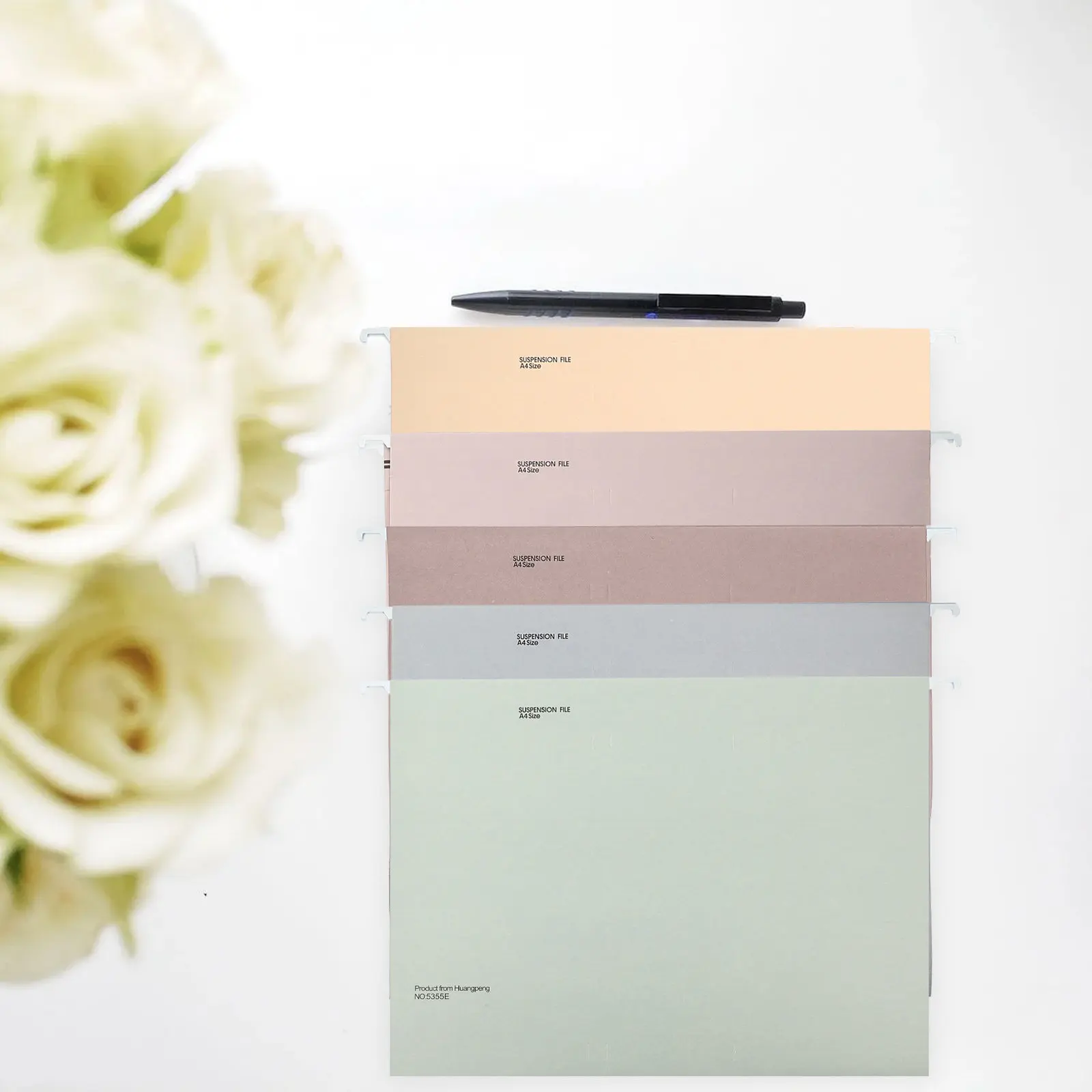 

5Pcs Hanging File Folders Paper Iron Material Portable Document Organizer Office School Receipt Holder Storage