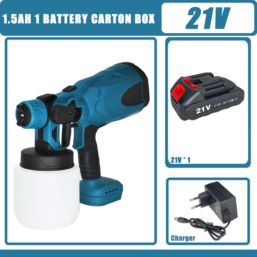 1200 مللي/دقيقة بطارية ليثيوم الكهربائية اللاسلكية الشحوم بندقية التخصيص مسدس رش الطلاء الكهربائي