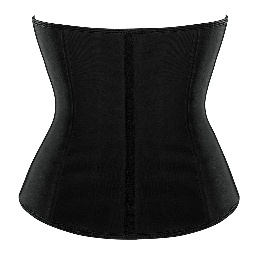 Latex Waist Trainer Corset 9 Steel Bone Back Pain Relief Slimming Korset Solid Plus Size Gorset Underbust Korsett For Women