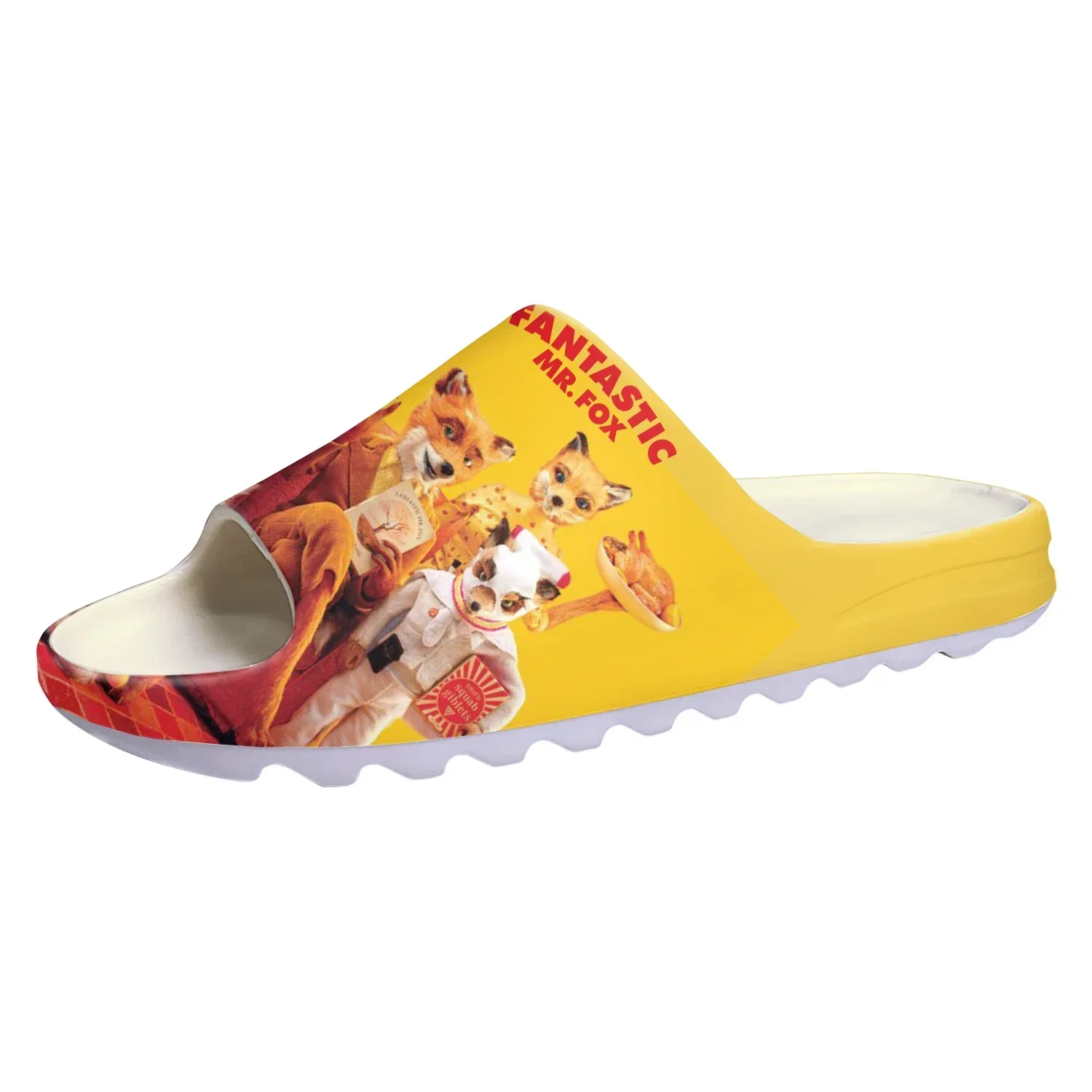 

Fantastic Mr Fox Soft Sole Sllipers Mens Womens Teenager Home Clogs Anime Cartoon Step In Water Shoes On Shit Customize Sandals