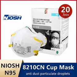 3M 8210CN N95 Protective Masks KN95 8210 NIOSH Certificate Anti PM2.5 Cup Industrial Health Care Anti Fog Mask 8210CN Headband