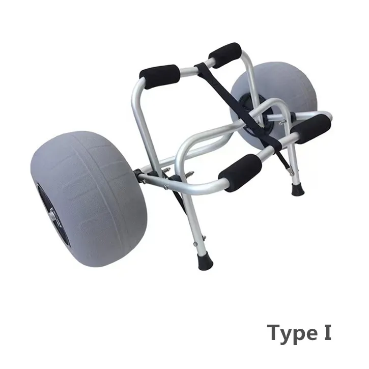 

Foldable beach trolley for kayaks and canoes - lightweight removable trolley for easy transportation