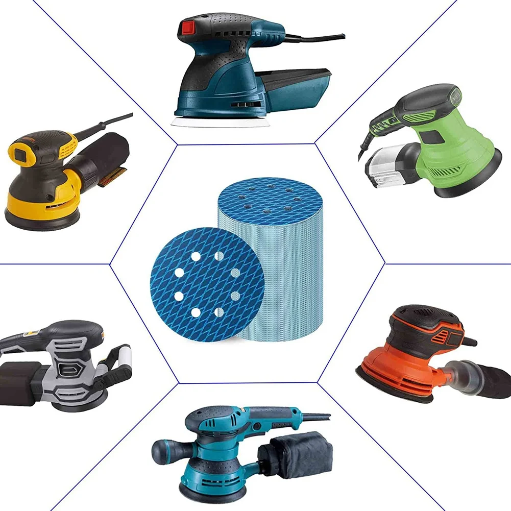 

VEHO-70Pcs Orbital Sander Sandpaper 5 Inch 8 Hole Sanding Disc Sand Paper 320 Grit For Anti Blocking Rhombus Sanding Discs