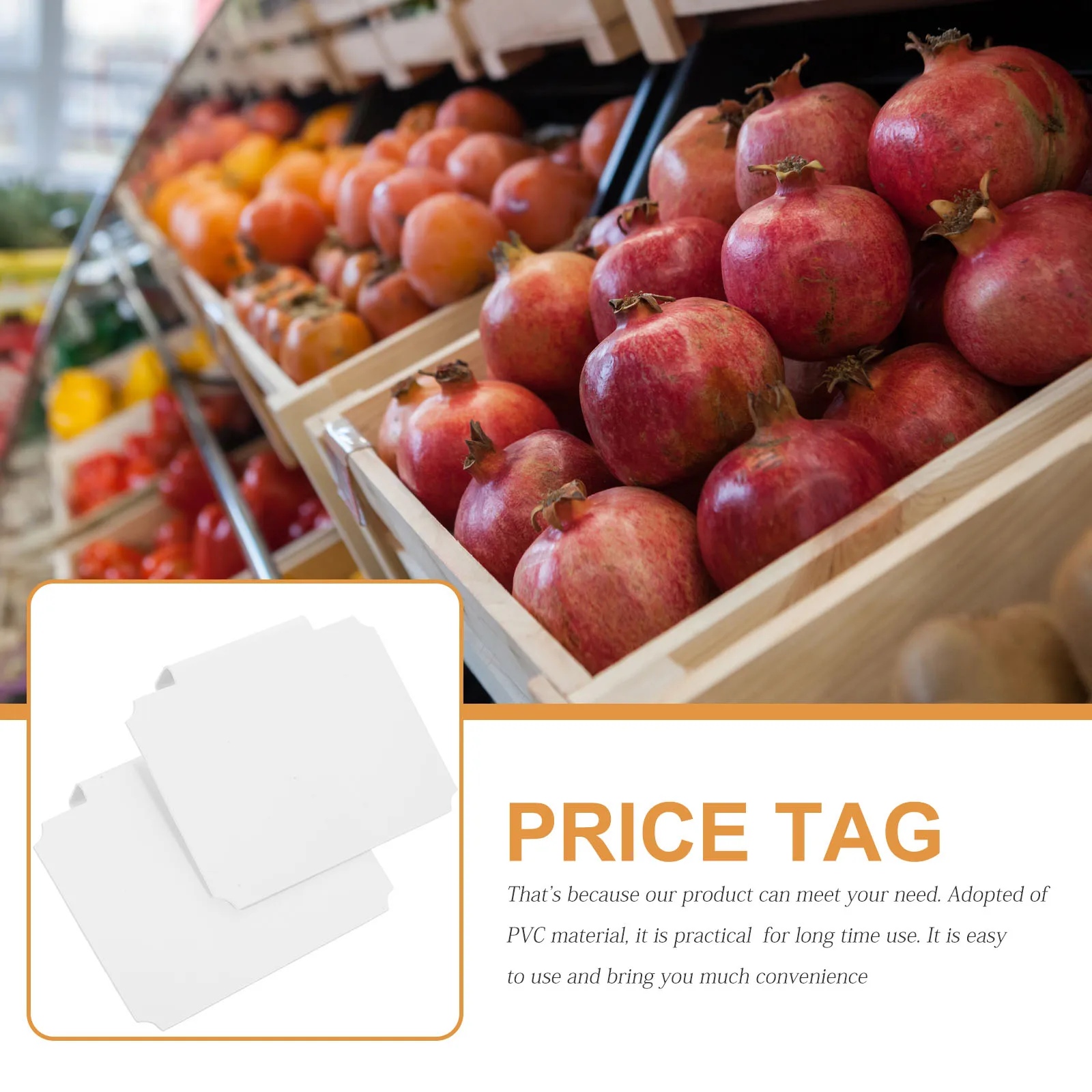 

8pcs PVC Label Holders for Baskets Boxes Square Matte White Storage Bin Tags Clip on Labels for Organization Pantry