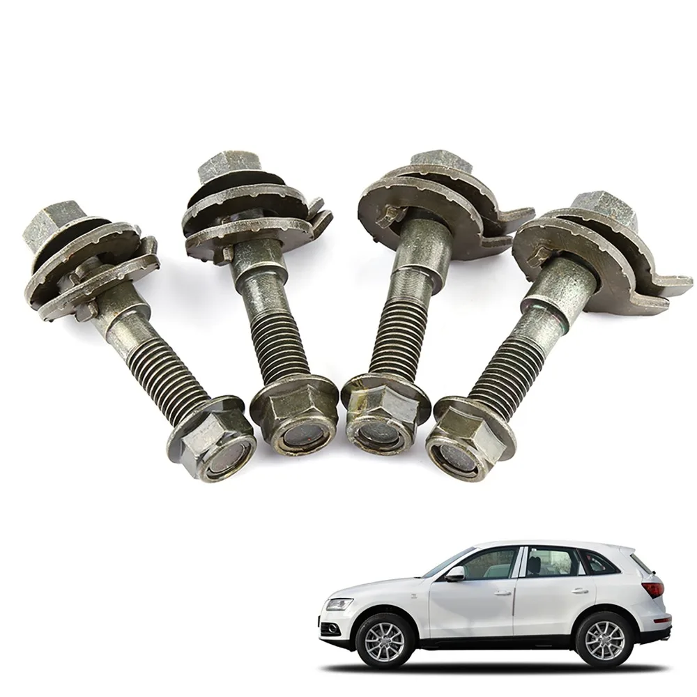 4pcs Durable 14mm Diameter Camber Kit Steel Material Adjustable Design Alignment Cam Bolt Cam Bolt Kit Wheel Alignment