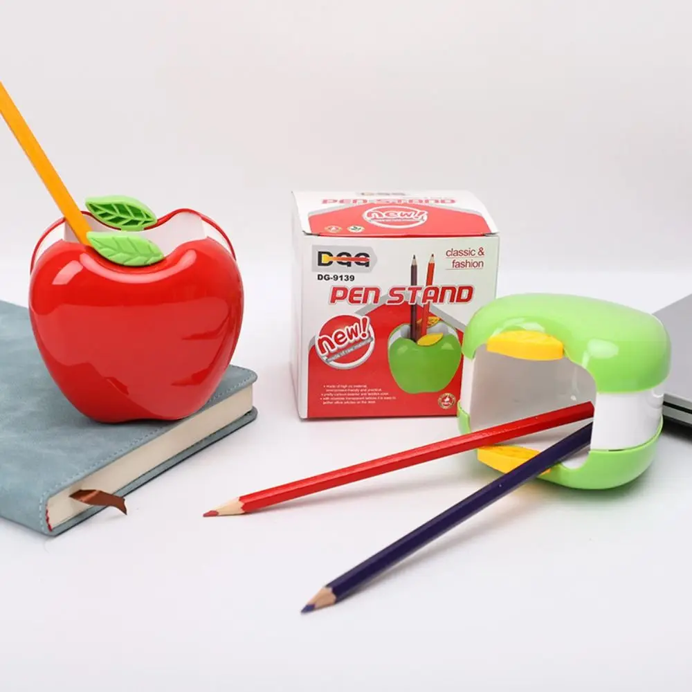 Kawaii Fruit Pencil Holder Plastic Tabletop Storage Cute Brush Stand Large Capacity Aesthetic Flower Vase Pot Desk Ornament