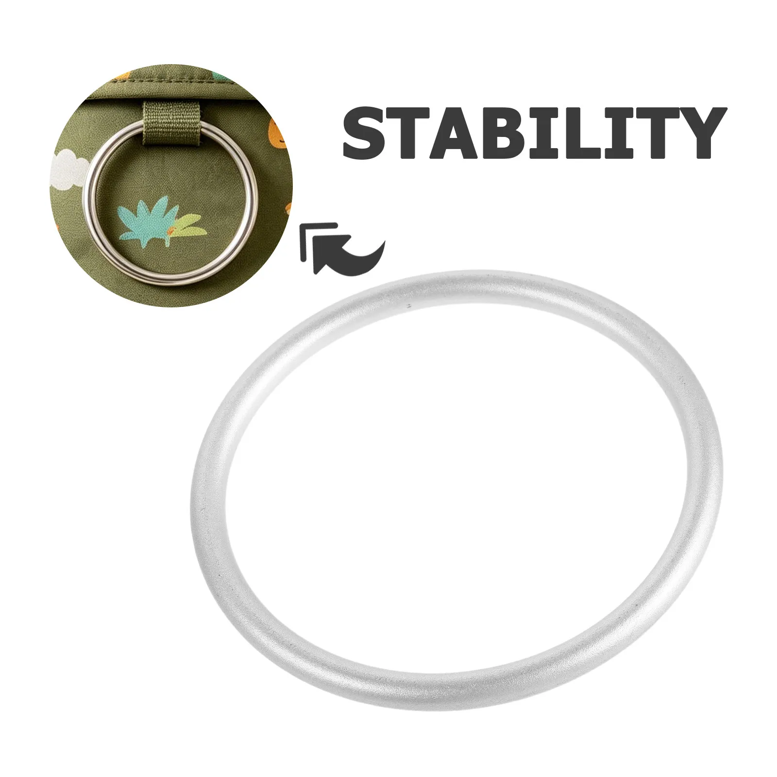 2pcs Aluminum Ring Slings for Baby Carrying – Seamless Ergonomic Design, Durable 3.46in Metal Rings