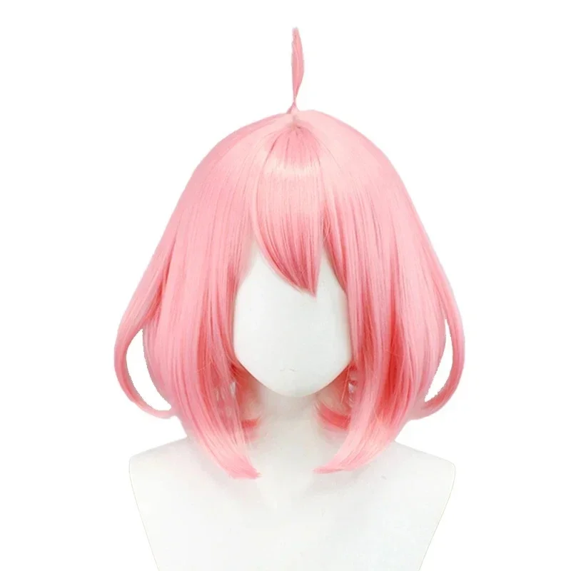 Spy X Family Anya Cosplay Wig 14.5 Inches Short Curly Pink Synthetic Hair Wig Dress Up Party Festival Performance Show Halloween