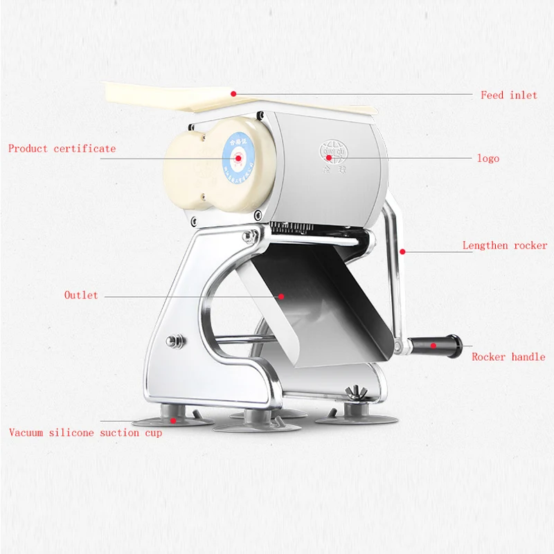 Manual Meat Cutter Commercial Stainless Steel Efficient And Effortless Hand Crank Sliced Meat Silk Diced
