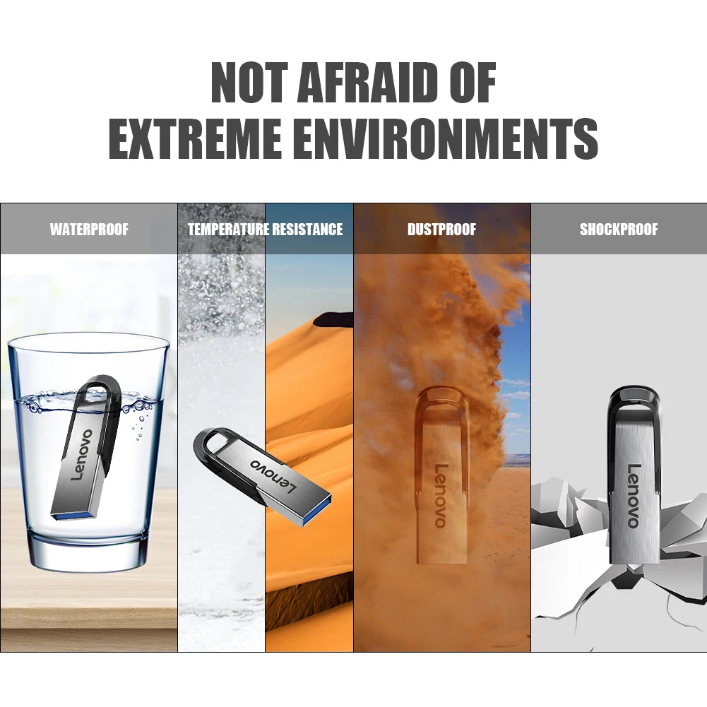 Lenovo Asli Pen Drive USB Flash Drive 2TB Kapasitas Besar Portabel Flashdisk USB3.0 Transfer File Kecepatan Tinggi Tahan Air U Disk