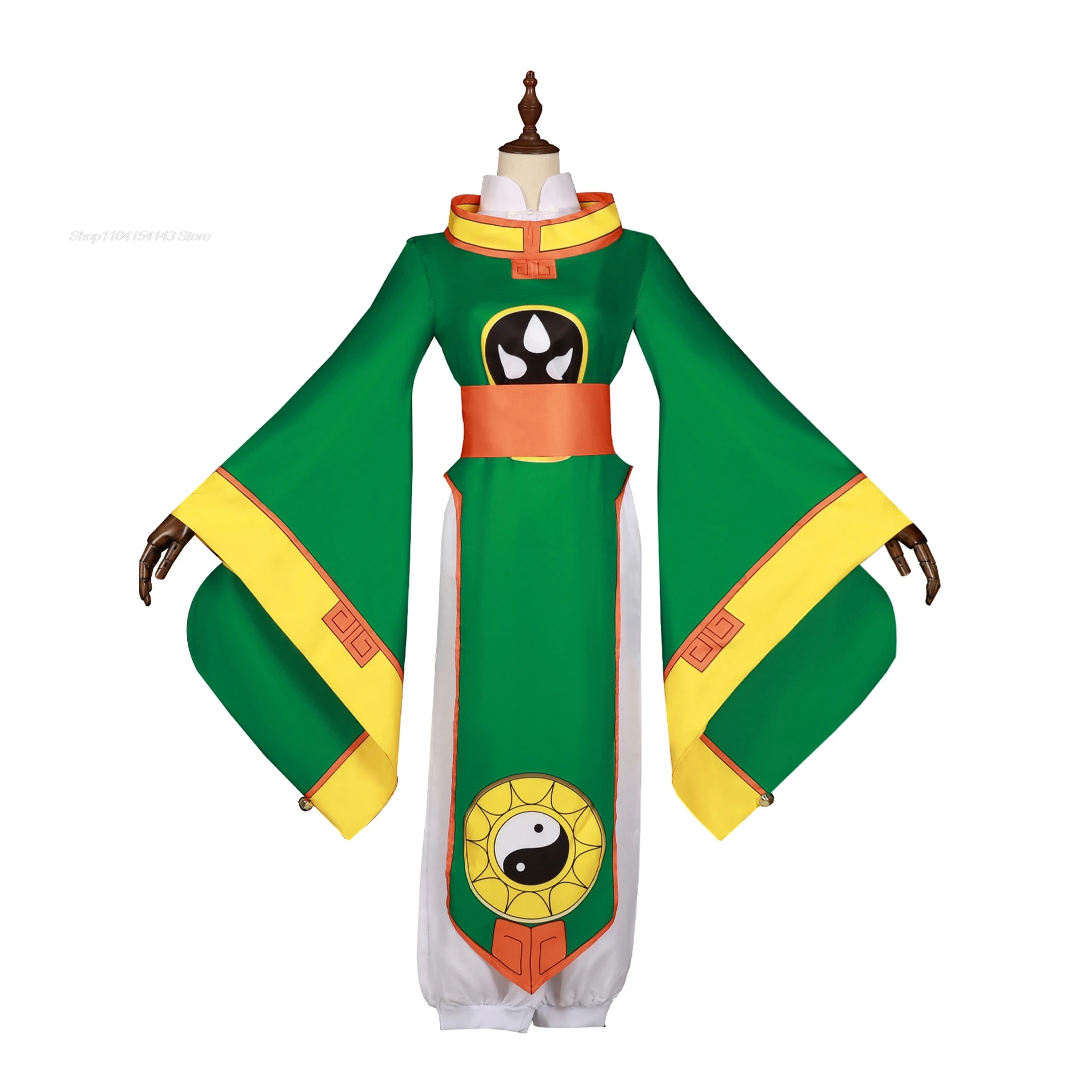 Sakura Cardcaptor Anime Cosplay Traje masculino, Li Syaoran, Roupas, Taoísta, Vestido de Batalha Priest, Trajes de RPG para festa de Halloween