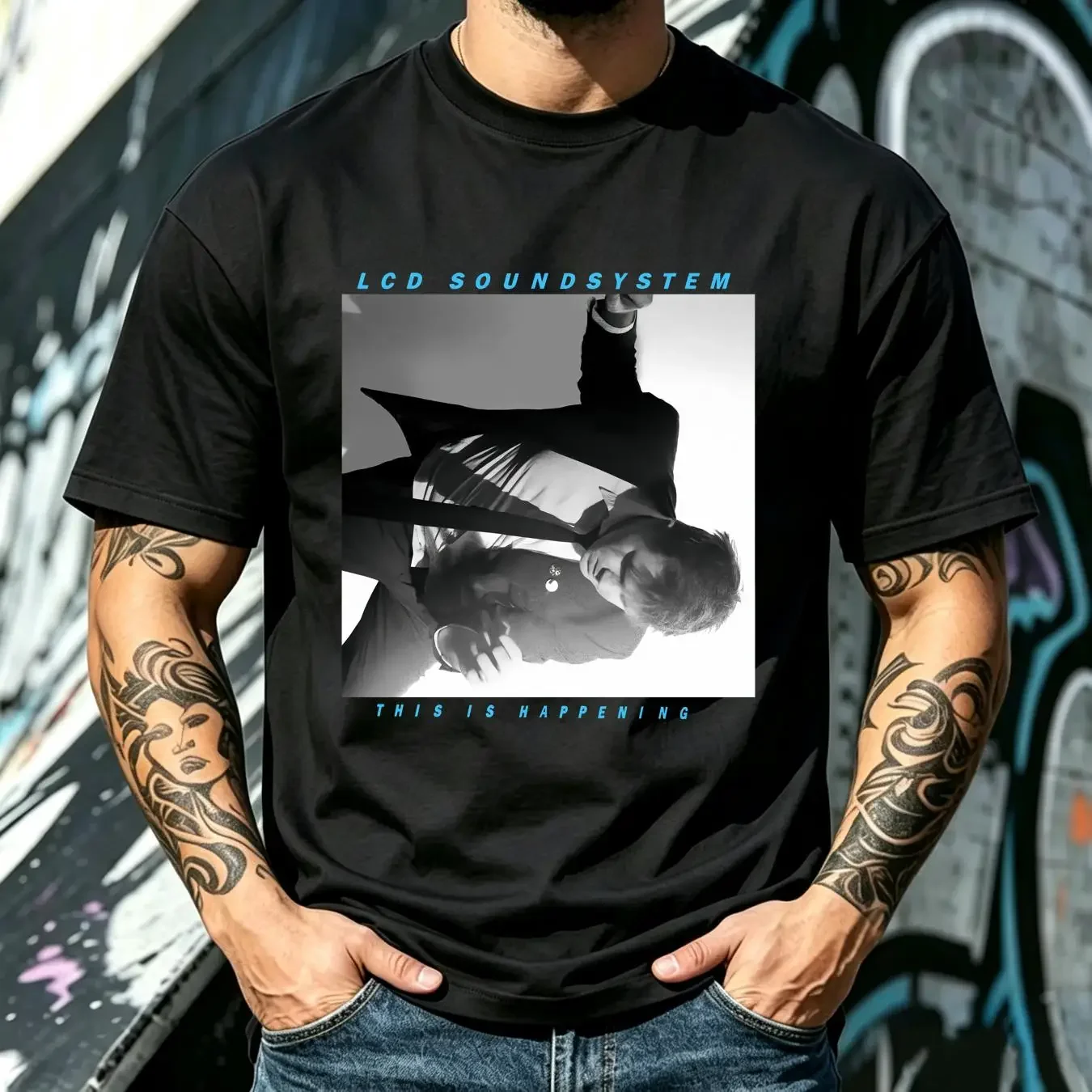 washed T Shirt LCD SOUNDSYSTEM This Is Happening Album Band For Fan S to 5XL long or short sleeves vintage Washed streetwear