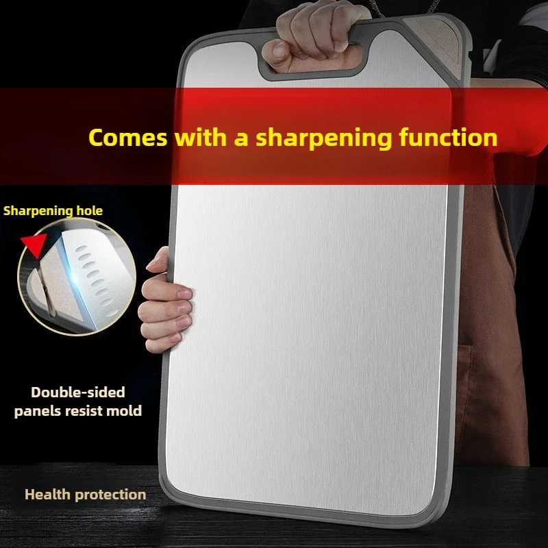 

Разделочная доска из нержавеющей стали 304, для домашнего использования, подходящая для замешивания теста и нарезки овощей.