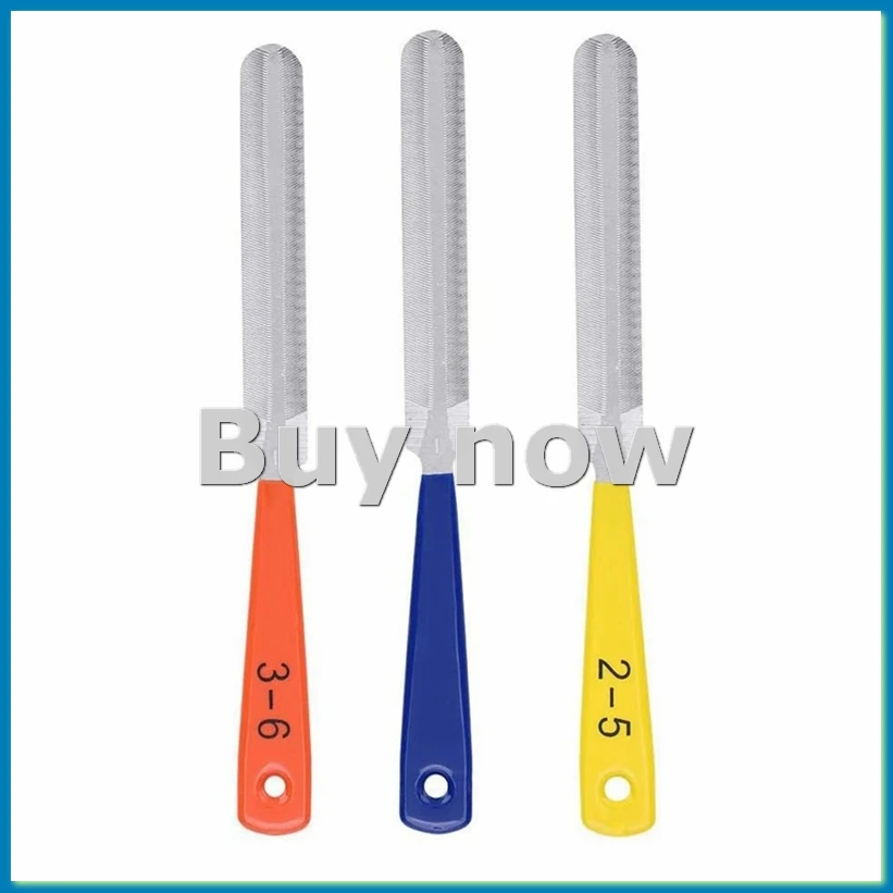 3Pcs Guitar Nut File Set Nail Puller Repair Tool Stainless Steel Guitar Fret File-ABAM