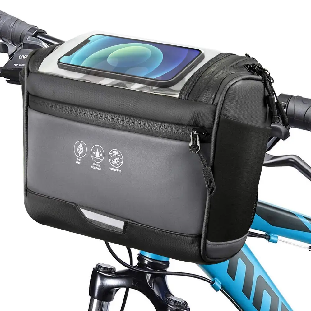 AliExpress Bolovansan Reflective Front Bike Bag with Tpu Touch Screen, 3.5L Large Capacity