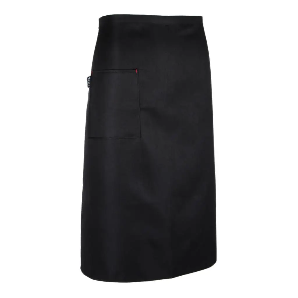 White Black Short Length Apron Restaurant Waiter Waiteress Bar Pub Uniform