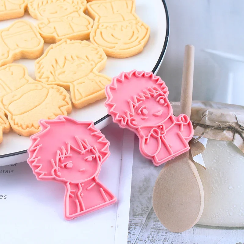 6pcs Anime Jujutsu Kaisen Cookie Cutters Set Baking 3D Press Stamp Embosser Biscuit Mold Cookie Stamp Cutter Cake DIY Mold