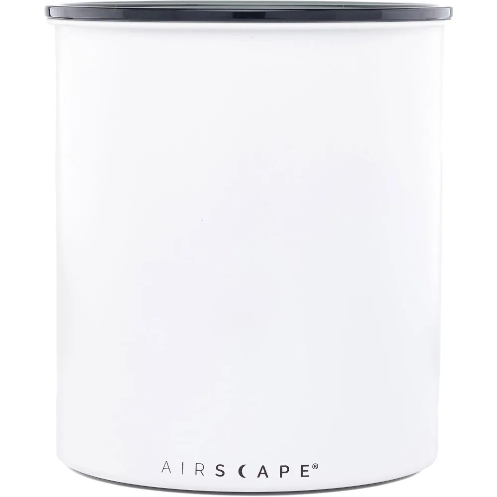 

Large Coffee Storage Canister with Patented Oxygen-Removing Lid - Holds 2.2 lbs Beans, Blocks UV Rays