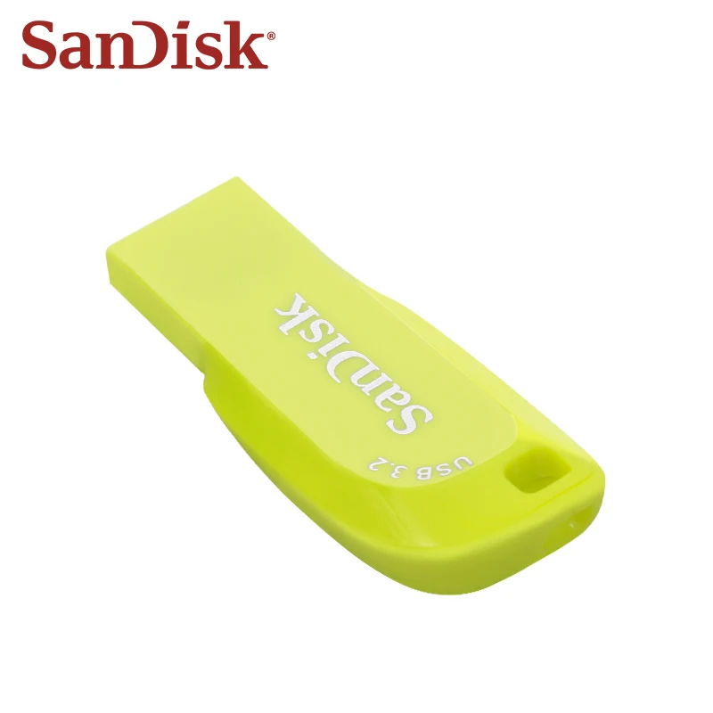 SanDisk USB Flash Drive CZ410 128GB 64GB 32GB USB 3.2 Up to 100Mb/s Original Pen Drive Flash Memory U Disk for Computer Yellow