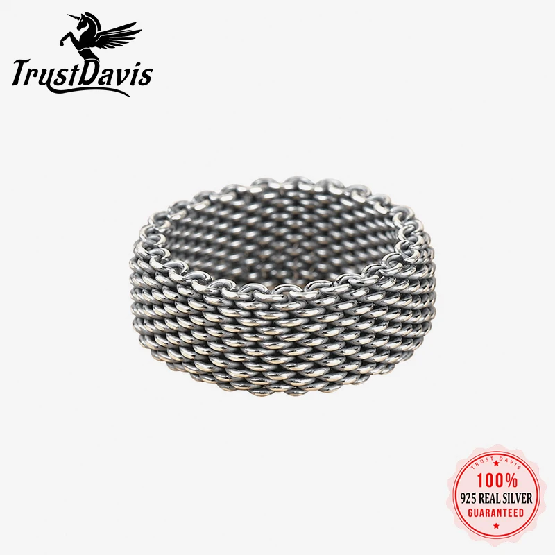 trustdavis-real-925-sterling-silver-fashion-and-retro-woven-ring-for-women-daily-wear-jewelry-gift-ds4978