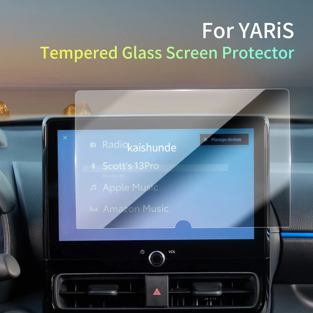 

Автомобильные наклейки, защита для 24 Toyota YARiS, защитная пленка из закаленного стекла, дисплей, навигация, автомобиль