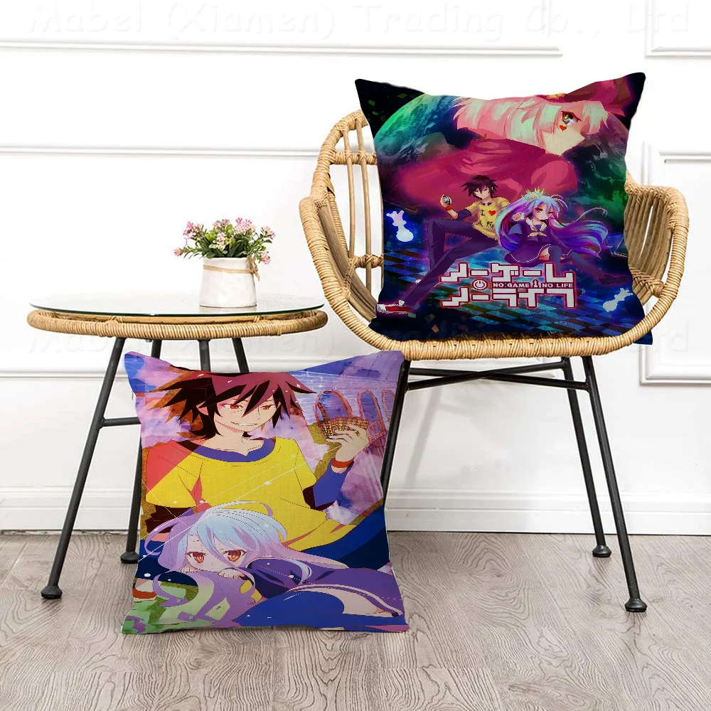 

No Game No LifePillowcase Toon Gift Cushion Cover Bedroom Home Sofa Chair Seat Decor Pillow Case