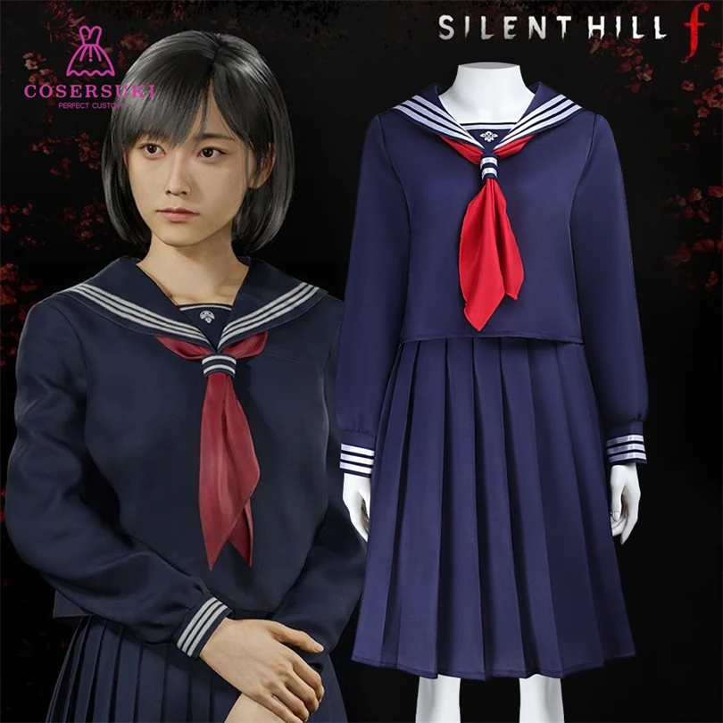 

Silent Hill f Shimizu Hinako Sailor Suit Uniform Cosplay Costume Halloween Christmas Convention Outfit