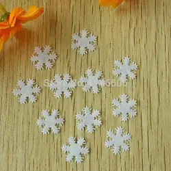 100 pz all'ingrosso 2.5cm patch fiocco di neve bianco, non tessuto carino fiore applique artigianato non tessuto feltro fiocco di neve patch