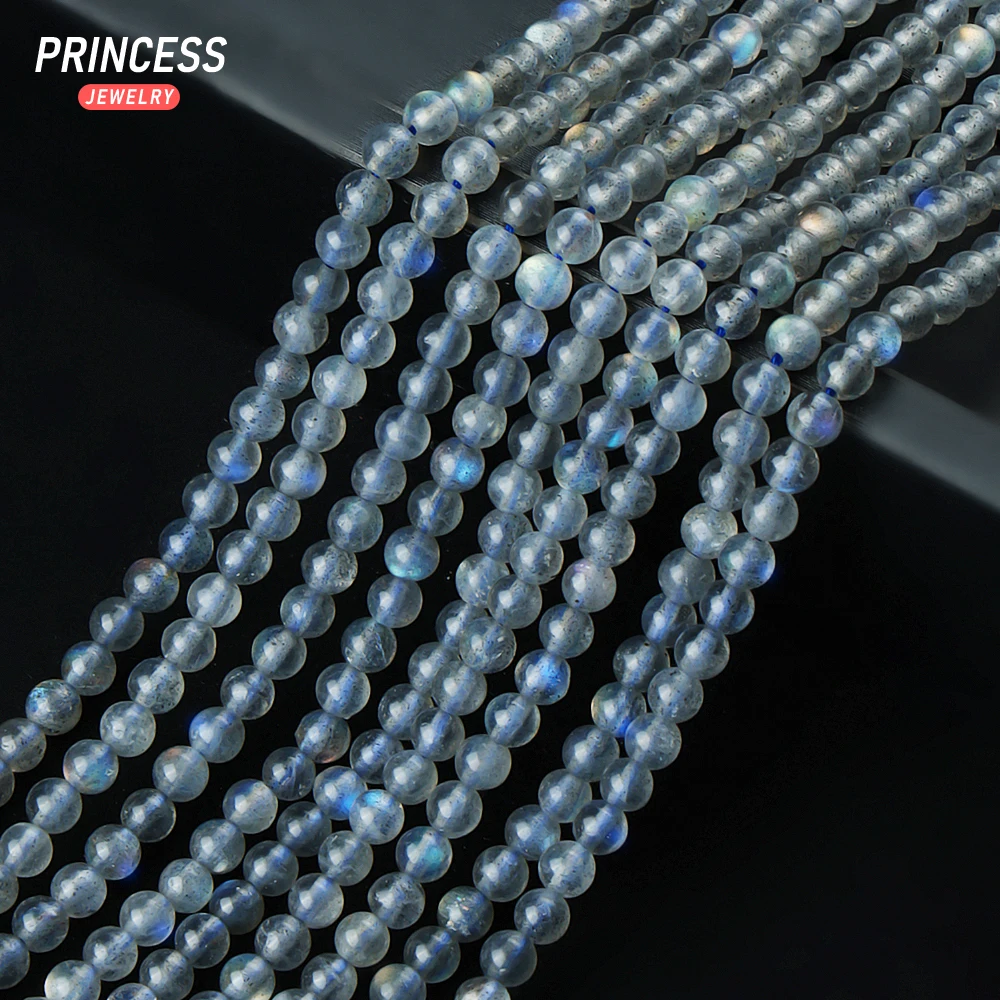A++ Natural Madagascar Labradorite Loose Beads for Jewelry Making Bracelet Necklace Wholesale Needlework DIY Accessories