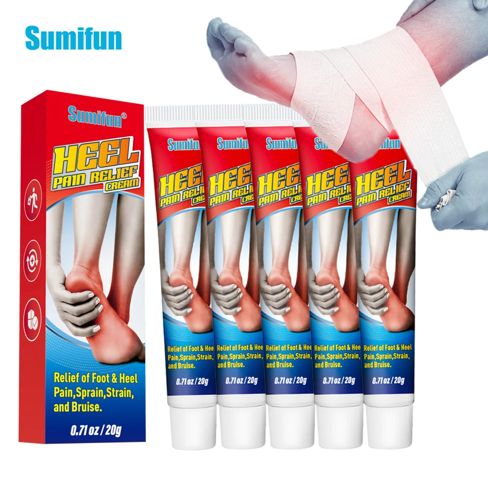 

5Pcs Sumifun Heel Foot Pain Relief Cream Heel Spur Analgesic Ointment Bone Achilles Tendonitis Chinese Herbal Medicine Body Care