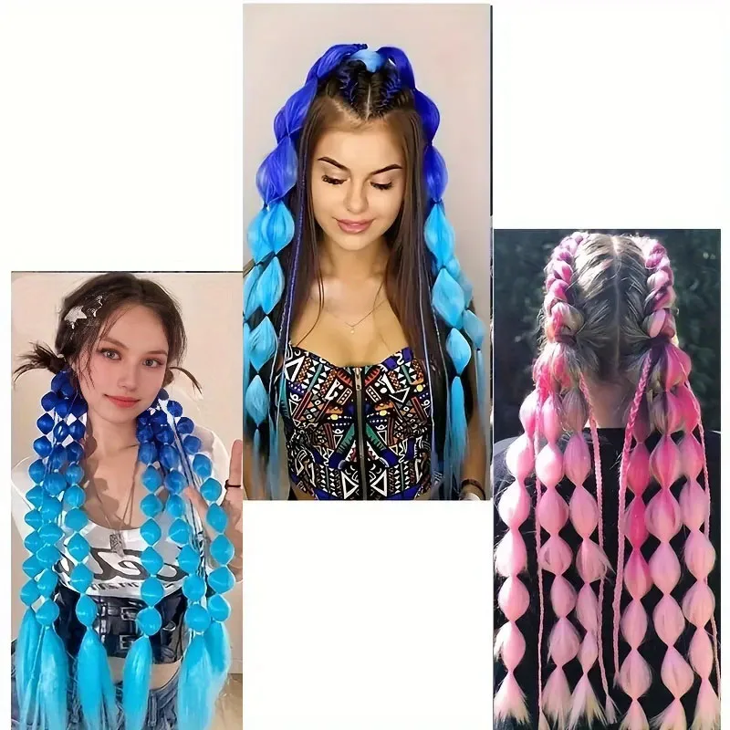 Synthetic Ponytail Extension Bubble Braid