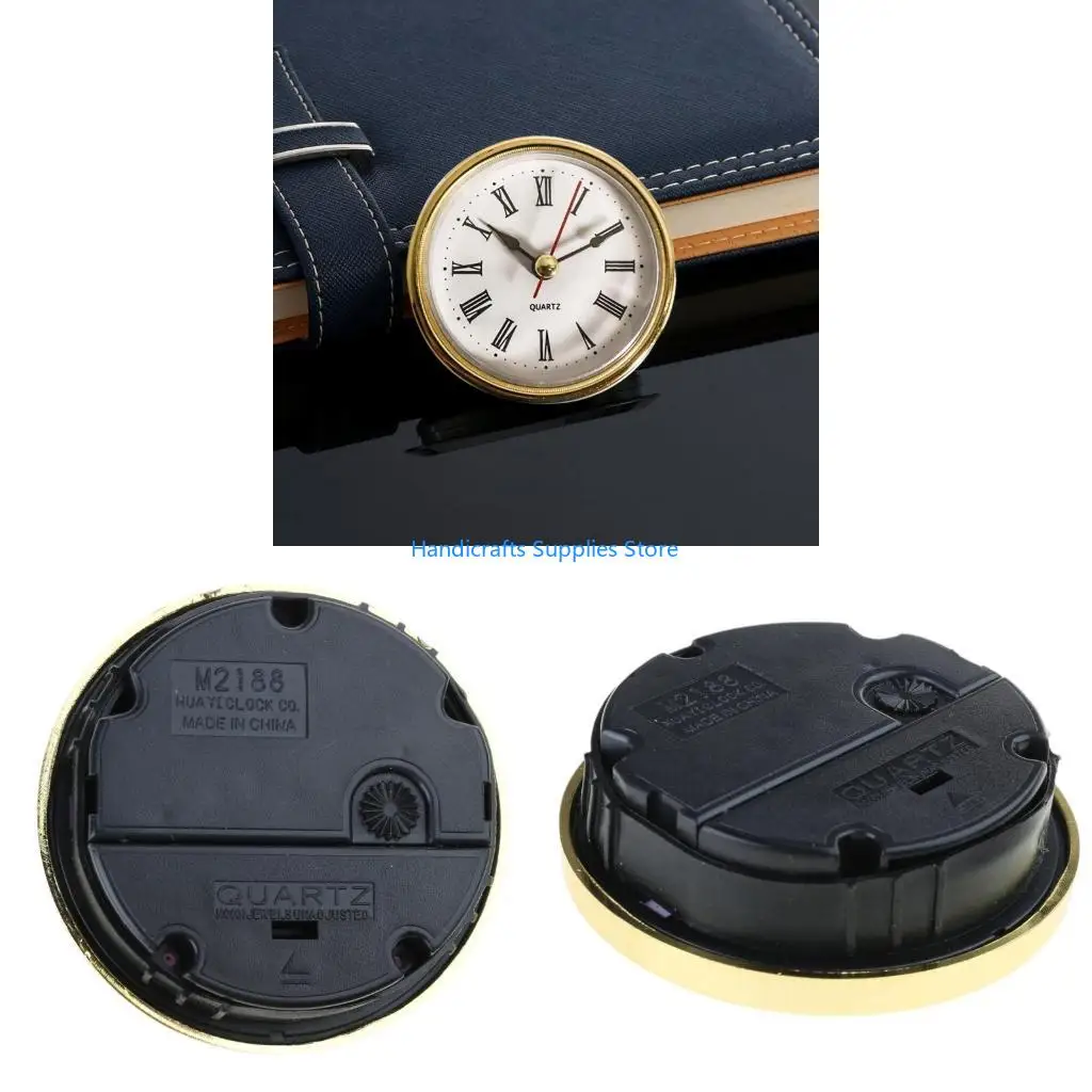 R1WA Clock Movement Roman Numeral Round Clocks Head Insert Craft for Women Men Watch