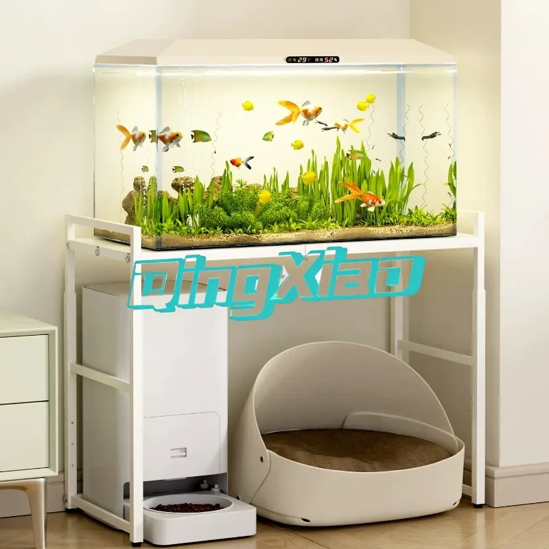Adjustable Height Extendable Under Desk Storage Rack Robot Shelf Aquarium Stand Litter Box Holder Multi Functional Organizer