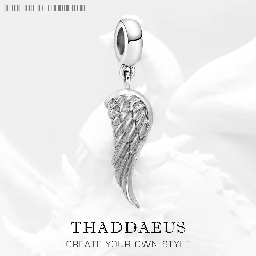 

Кулон в виде крыльев Ангела из серебра 925 пробы, шарм, винтажная бижутерия, подарок для женщин и мужчин