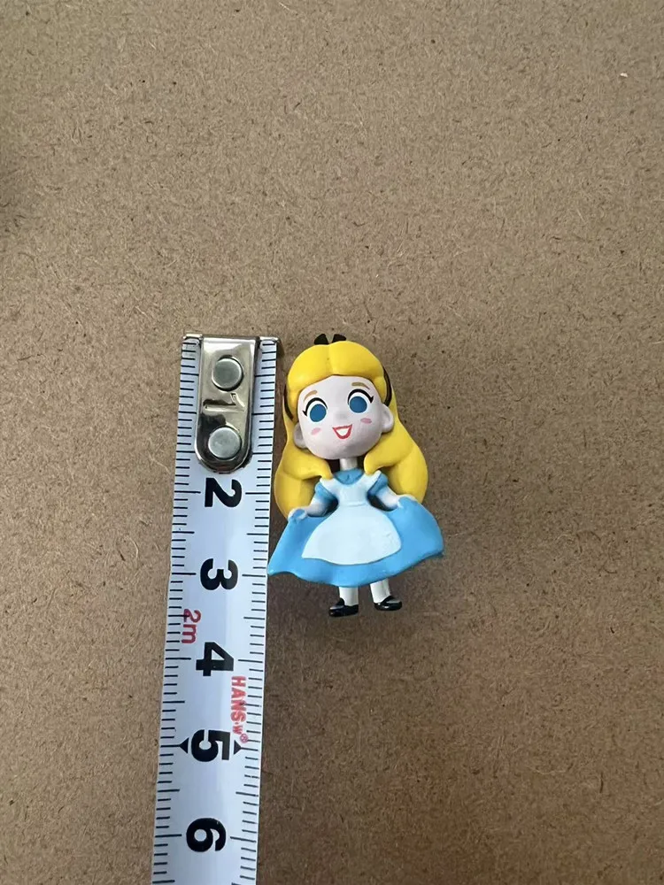 12 unids/lote 3,5 CM auténtica colección de muñecos de princesa Alice de la serie del 100 aniversario de Disney