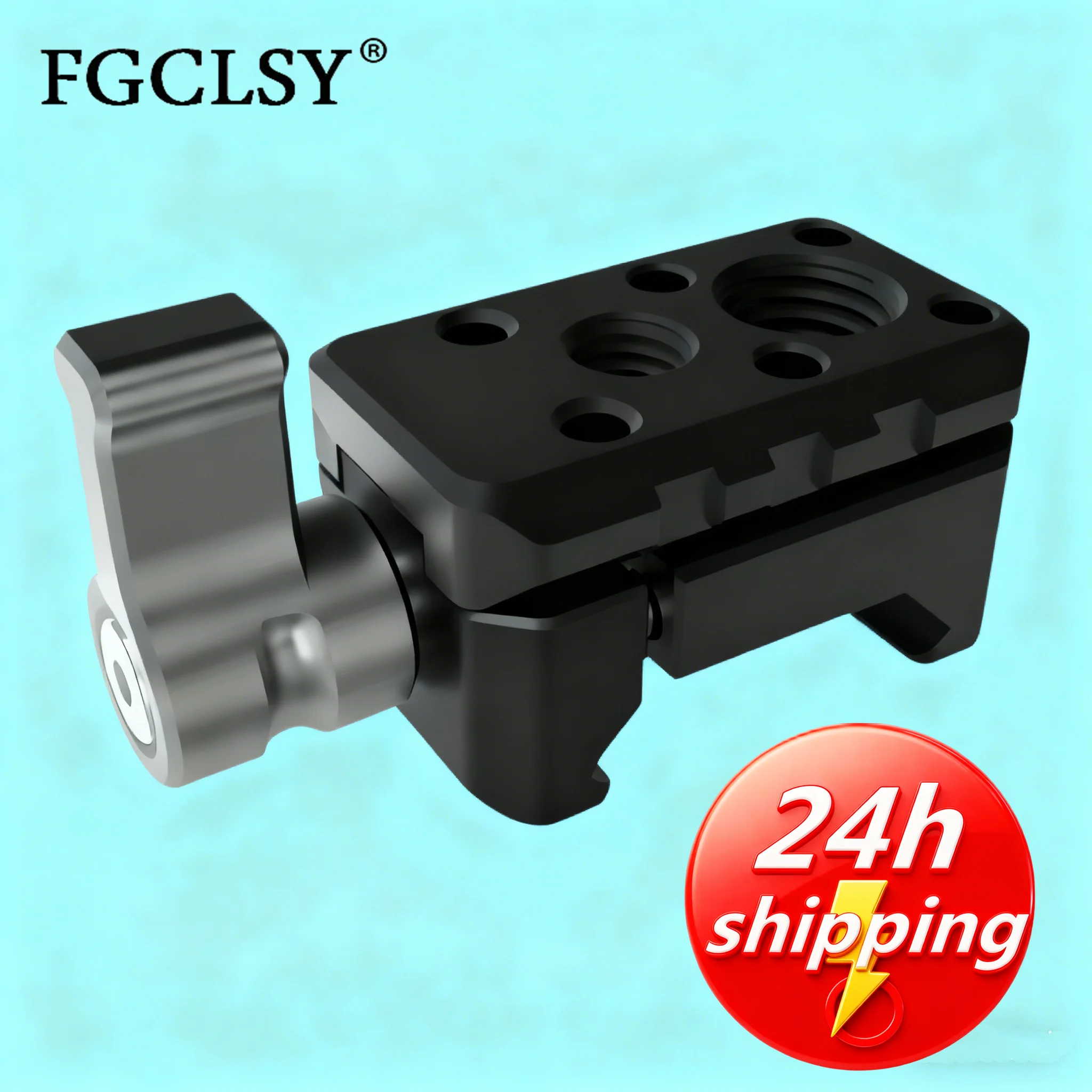 

FGCLSY Clamp Quick Release NATO Lock Clamp with 1/4 Inch 3/8 Inch Thread Cold Shoe Mount Camera Cage Expansion Accessories