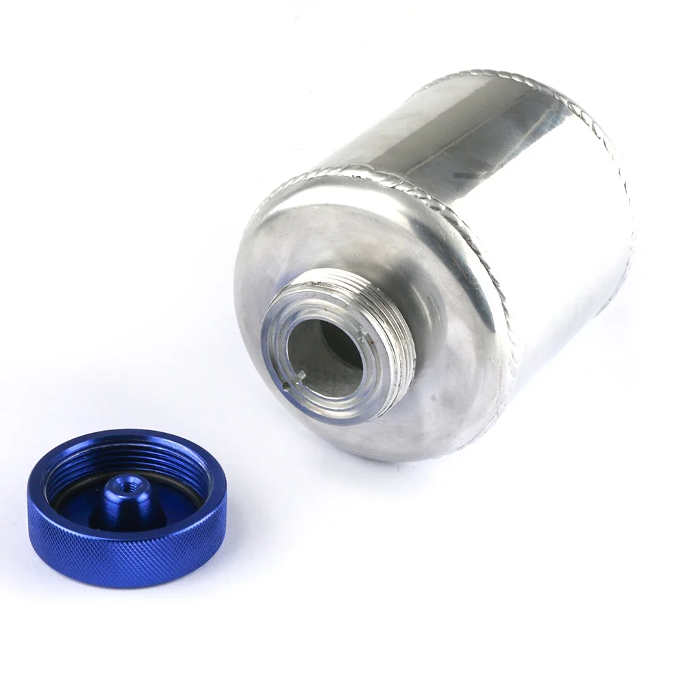 Universal Aluminum  Blue Oil Catch Can Car Engine Oil Breathable Pot Power Steering Fuel Tank Modification Parts Fuel Tank Cap