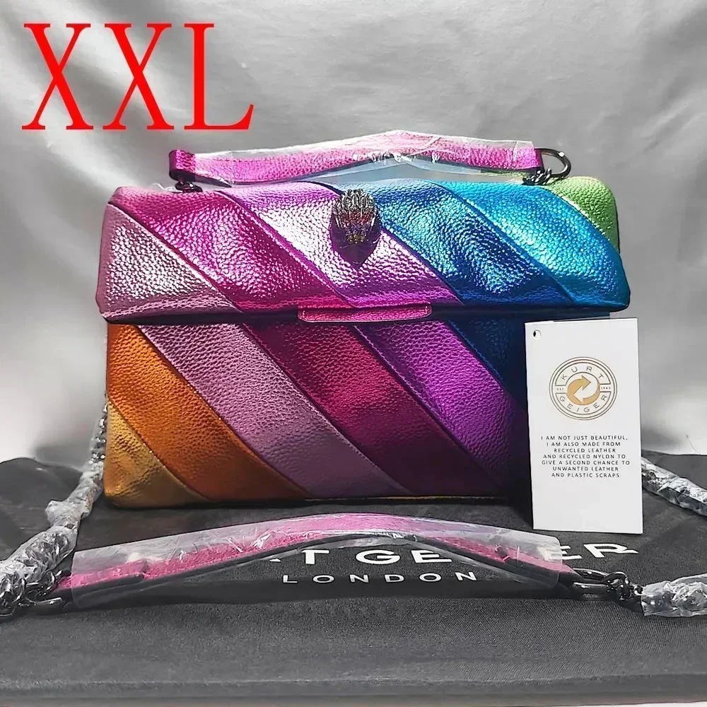 XXL Kurt G London Rainbow Crossbody Bags For Women Kensington Chains Bag High Quality Woman Shoulder Bag Eagle Head Handbags