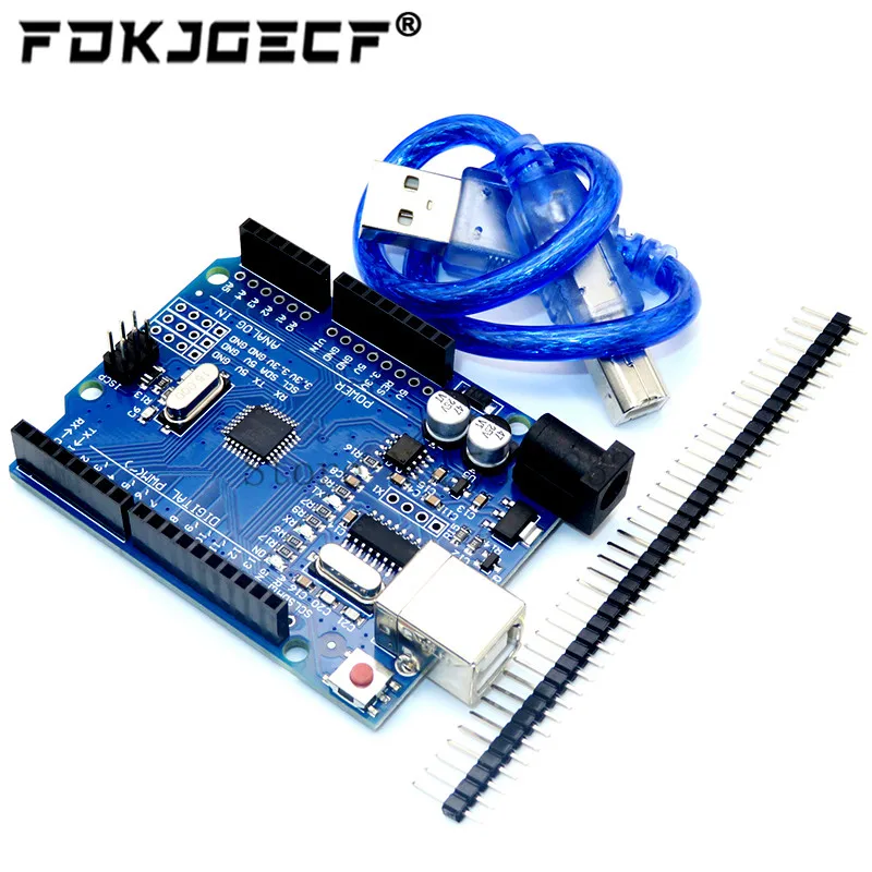 For UNO R3 Official ATMEGA16U2+MEGA328P Chip For Arduino UNO R3 Development board + USB CABLE