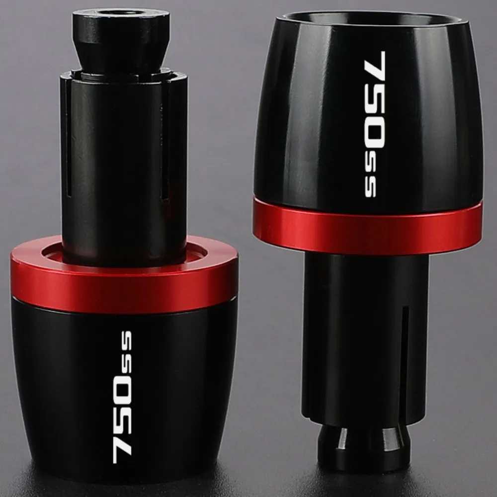 

For DUCATI 750SS 1999-2002 2001 2000 Hand Grip Handlebar ends Cover Universal 22MM Handle Bar End cnc 750 SS Anti Vibration Plug