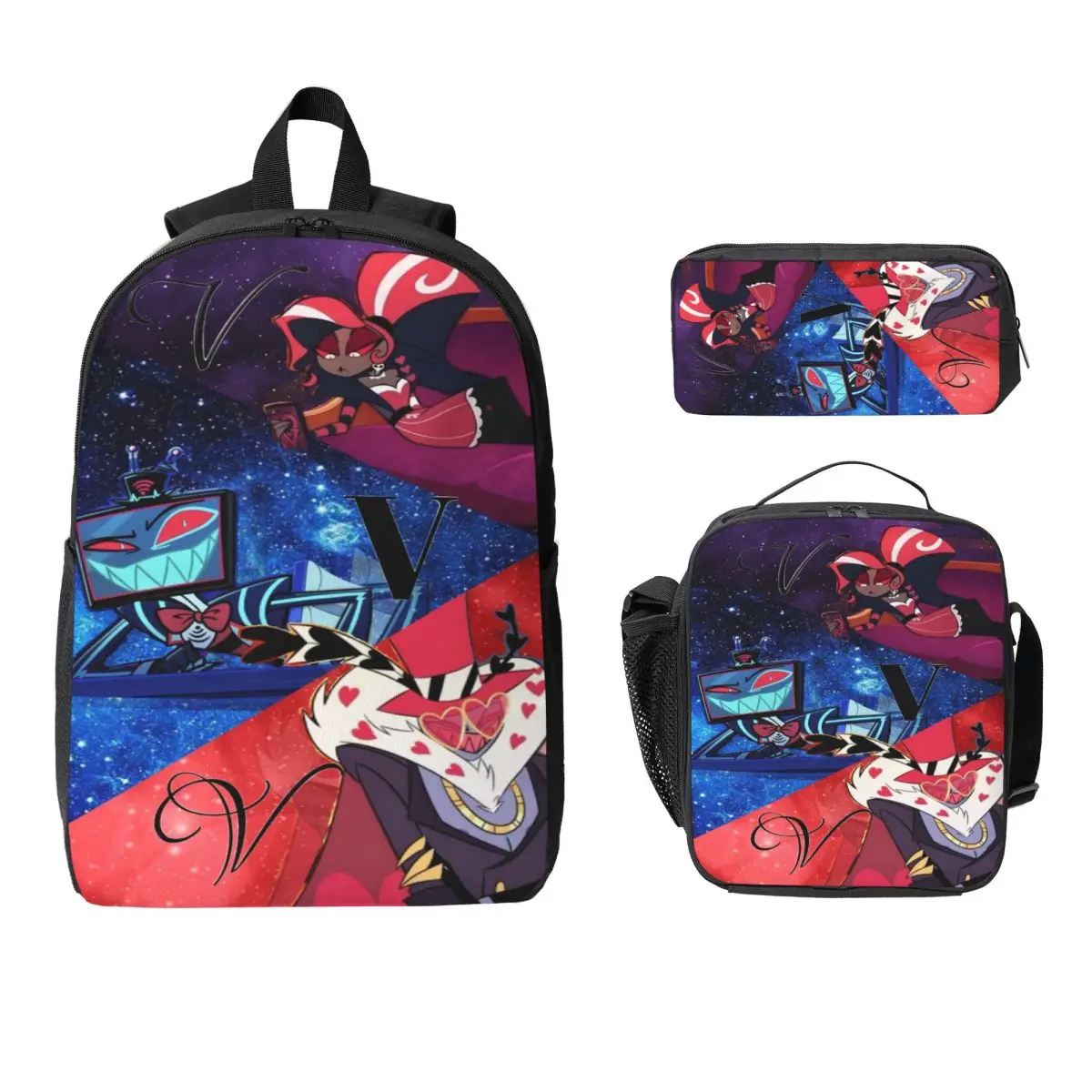 

3 шт., набор рюкзаков Hazbines Hoteles для девочек и мальчиков, сумки для ручек, наборы сумок для книг с коробкой для завтрака для учащихся начальной школы, рюкзак