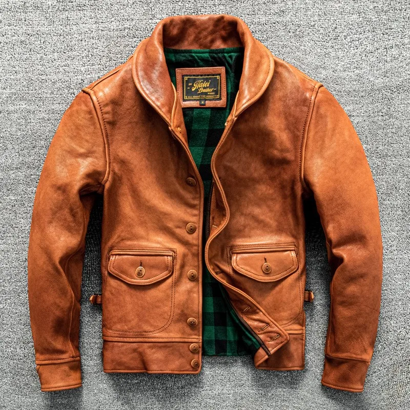 

Hybrid leather for men fitted