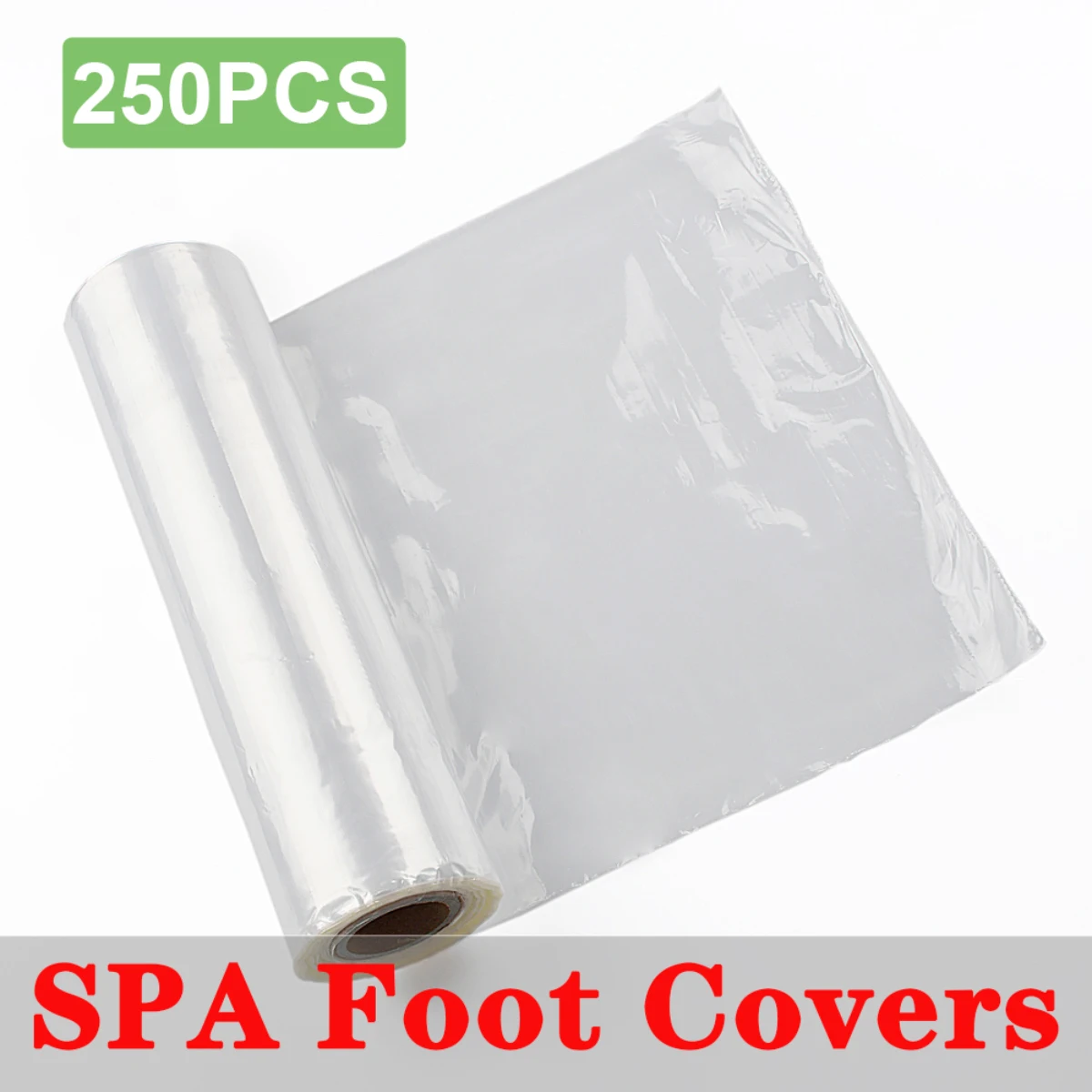 250 stuks/rol wegwerp voethoezen transparant PE SPA therapie paraffinezakken voering